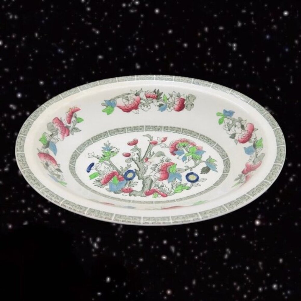 Johnson Brothers Indian Tree Oval Serving Bowl Dish Painted‎ Ceramic England 9”W
